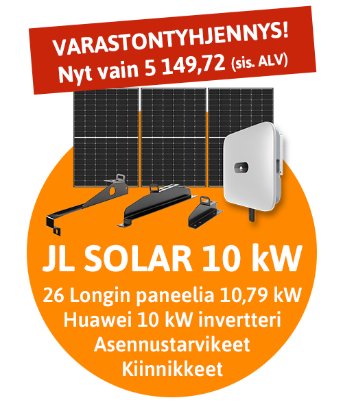 JL SOLAR aurinkopaneelipaketti 10 kW