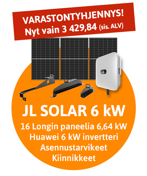 JL SOLAR aurinkopaneelipaketti 6 kW