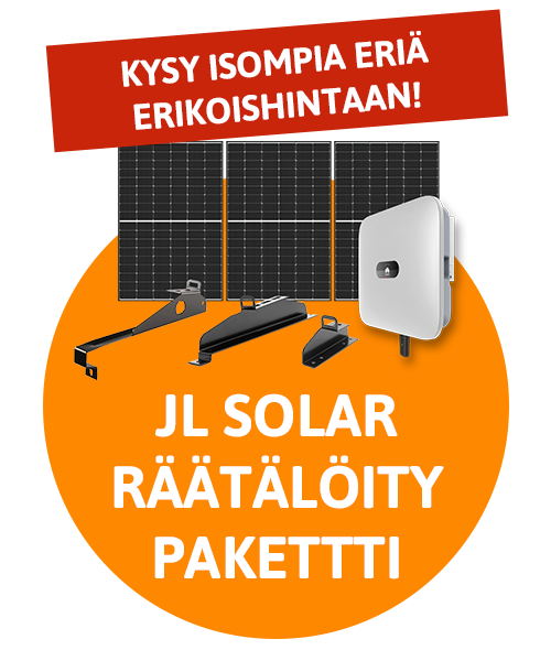 JL SOLAR aurinkopaneelit ja invertteri